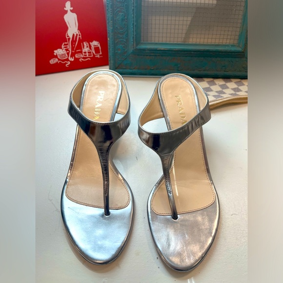 Prada kitten heel sandals size 36 - Picture 1 of 4